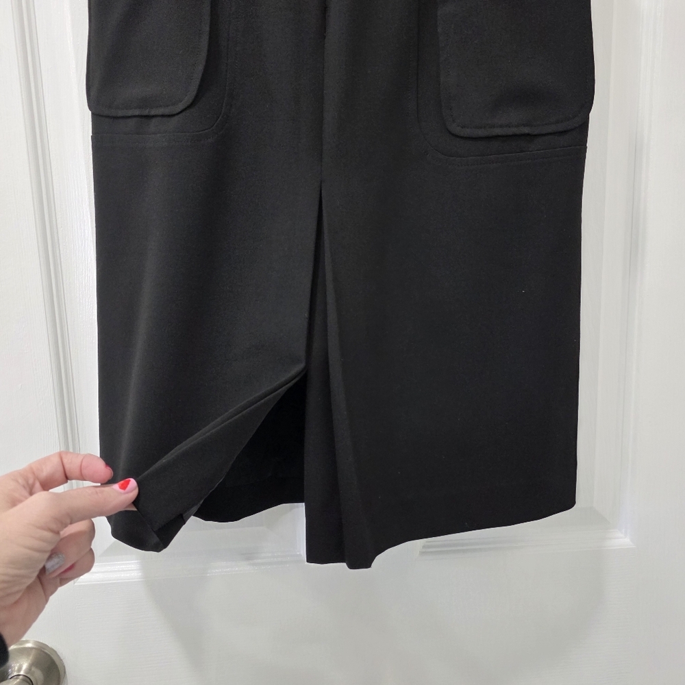 INC International Concepts Black 2-Piece Cropped Jacket & Skirt Suit Size 2 - Picture 10 of 16